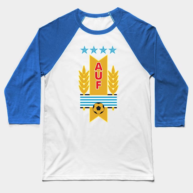 Uruguay futbol - AUF Baseball T-Shirt by verde